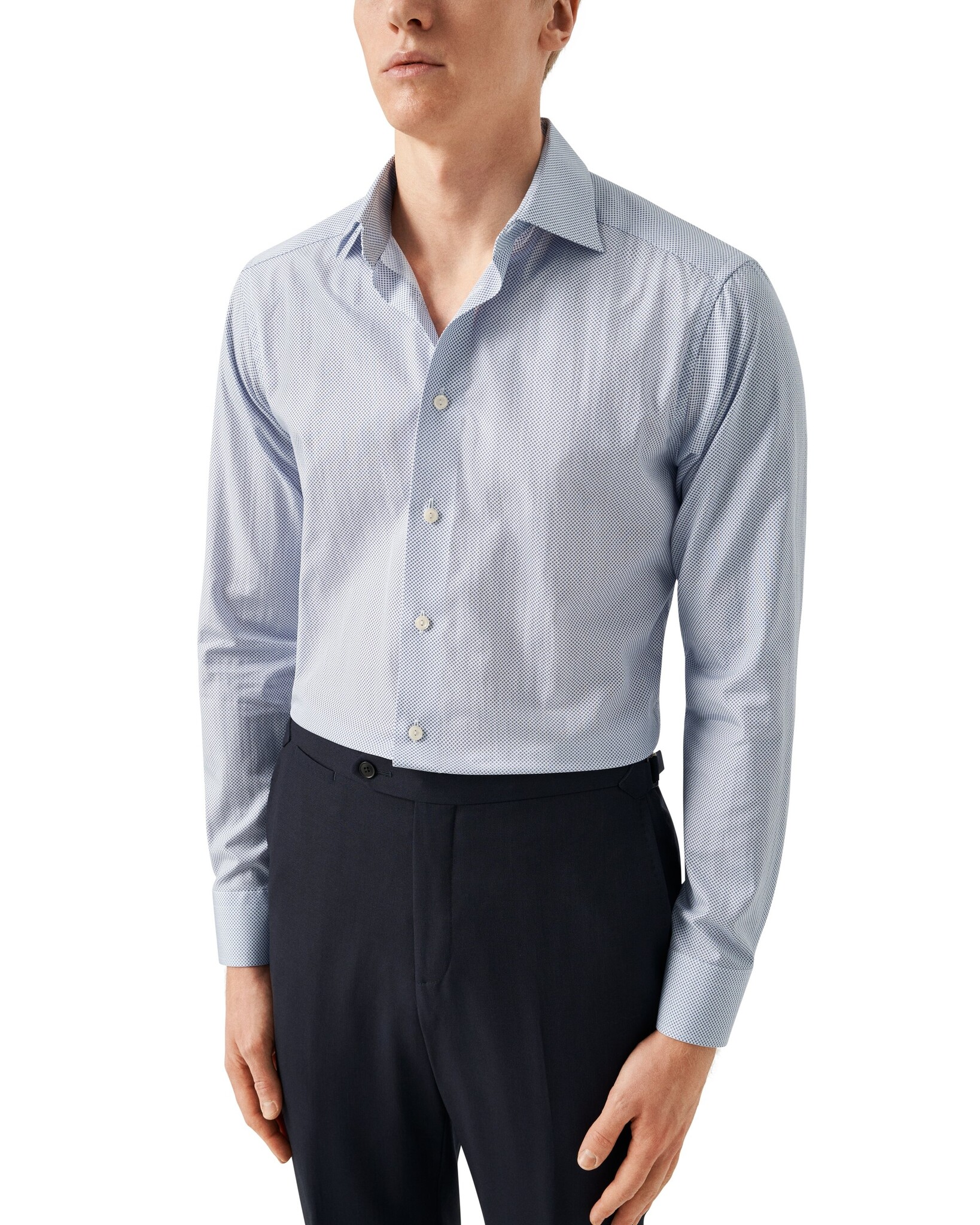 Eton Micro Print Poplin Shirt