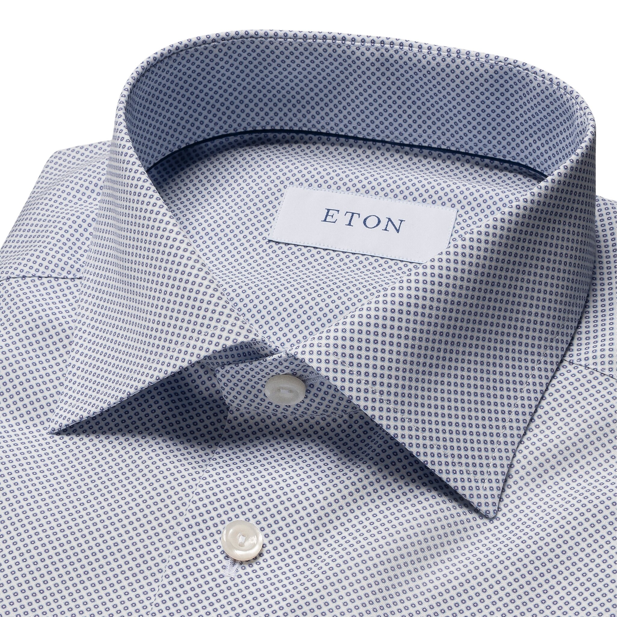 Eton Micro Print Poplin Shirt