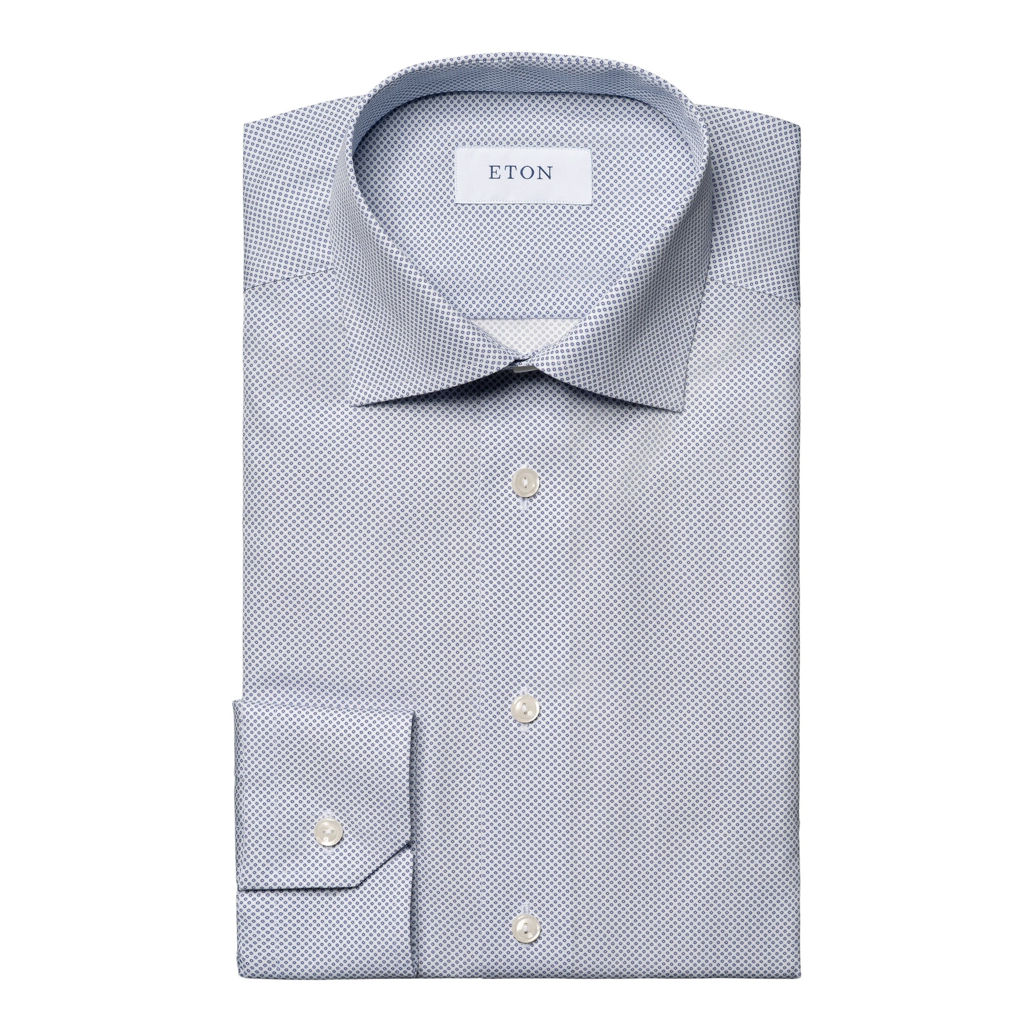 Eton Micro Print Poplin Shirt