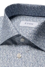 Eton Blue Spring Flower Print Signature Twill shirt