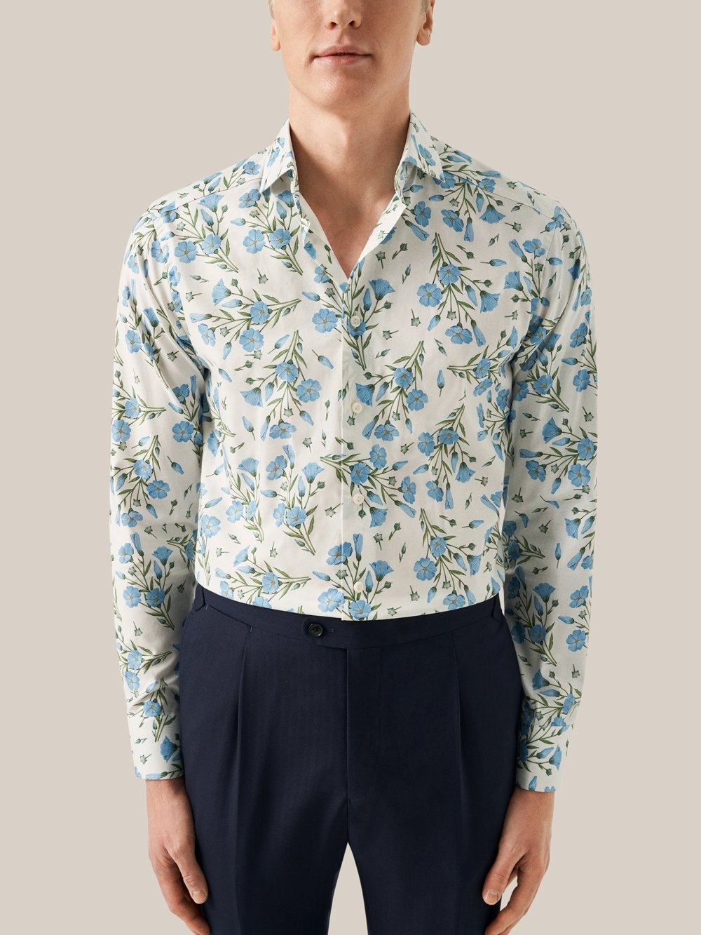 Eton Floral Print Signature Twill shirt
