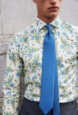 Eton Floral Print Signature Twill - Slim