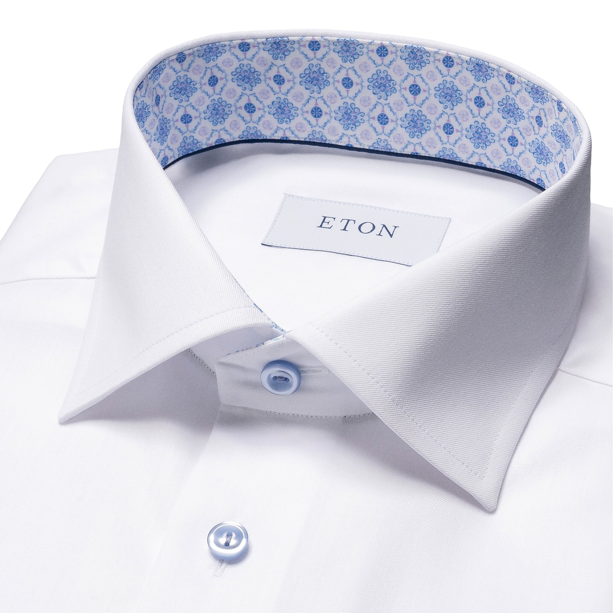 Eton Signature Twill with geometric trim