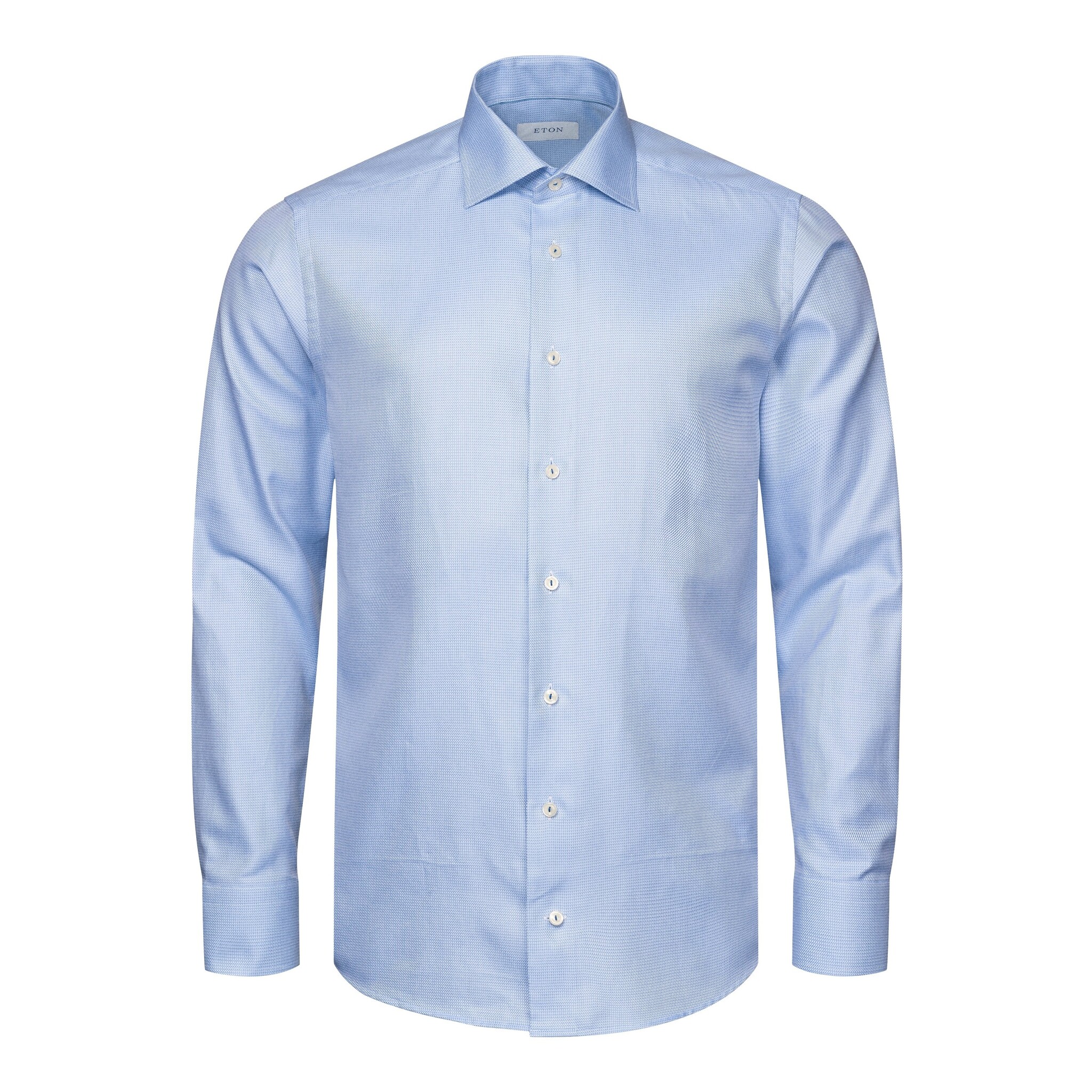 Eton Pale Blue Jacquard Signature Twill shirt