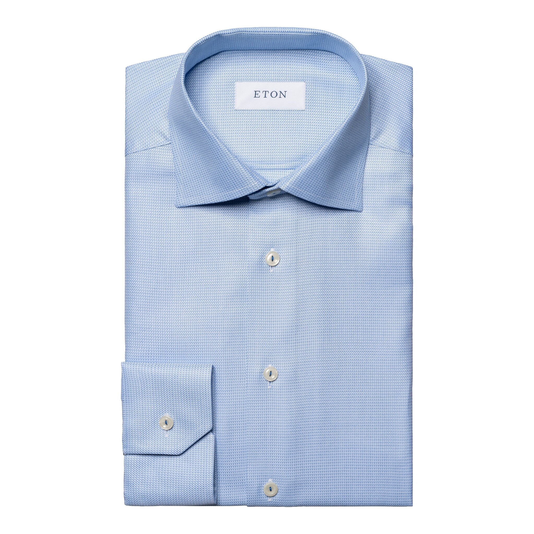 Eton Pale Blue Jacquard Signature Twill shirt