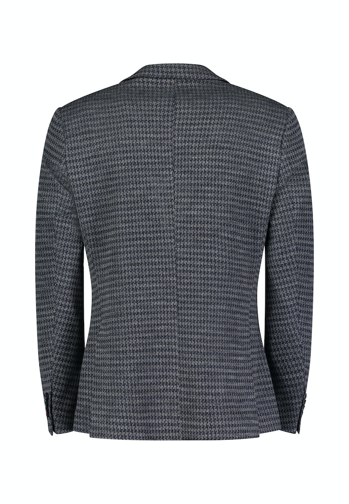 Roy Robson Textured Jersey Houndstooth Jacket - Slim