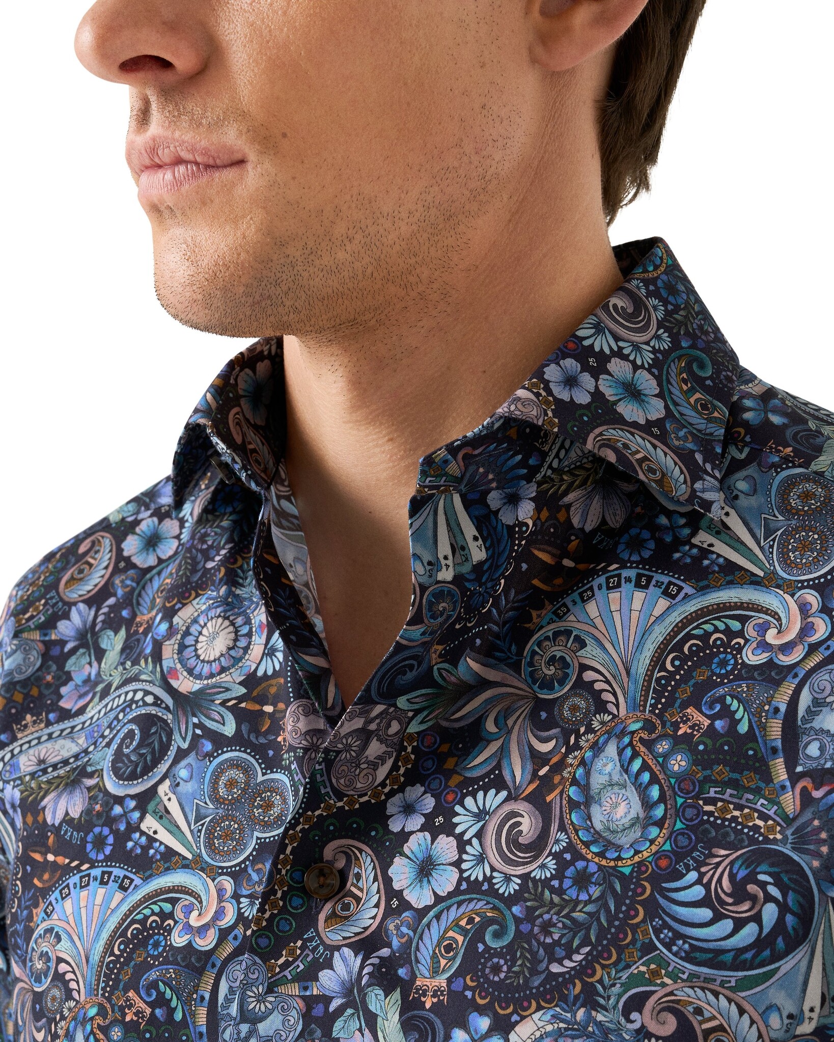 Eton Motif Signature Twill Print Shirt