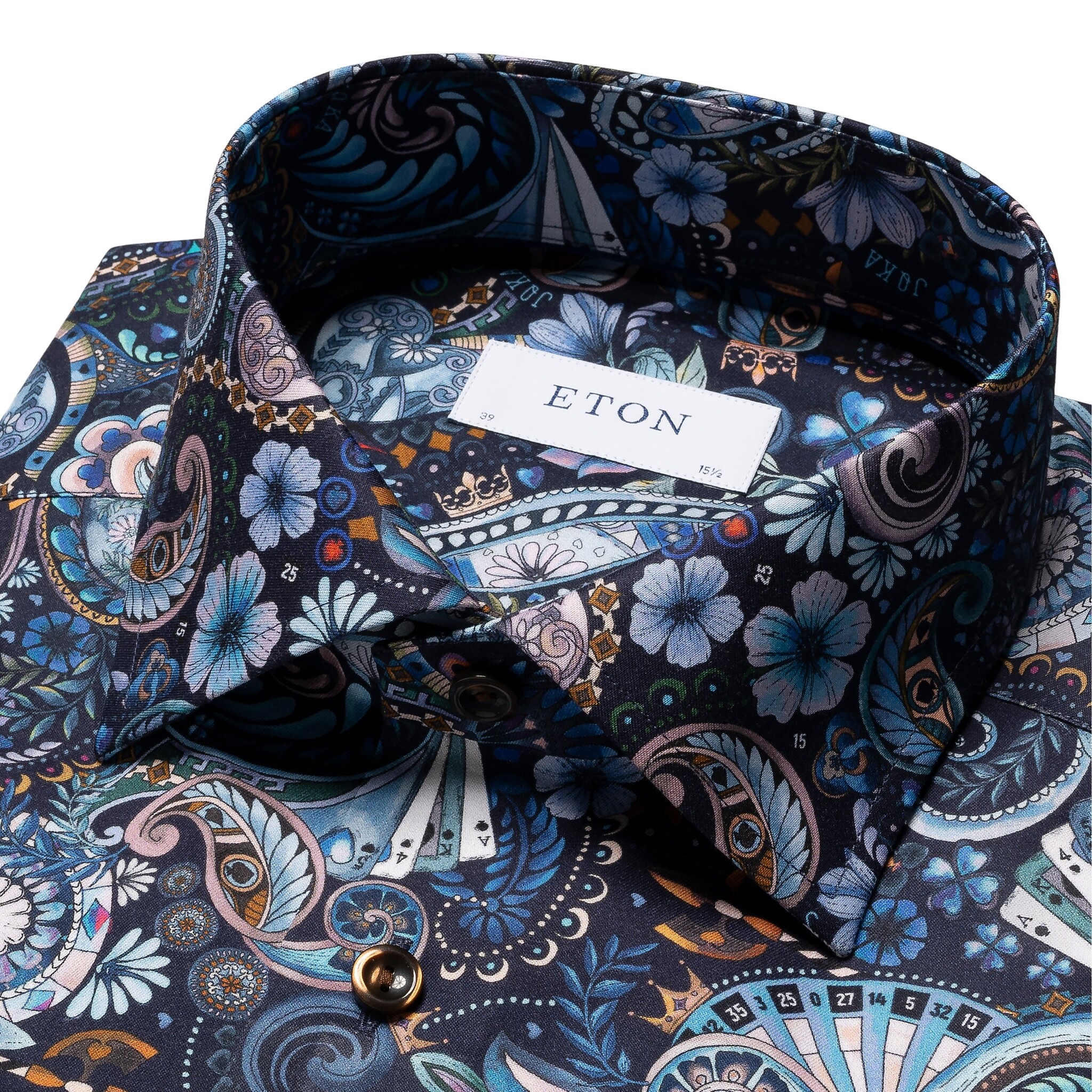 Eton Motif Signature Twill Print Shirt