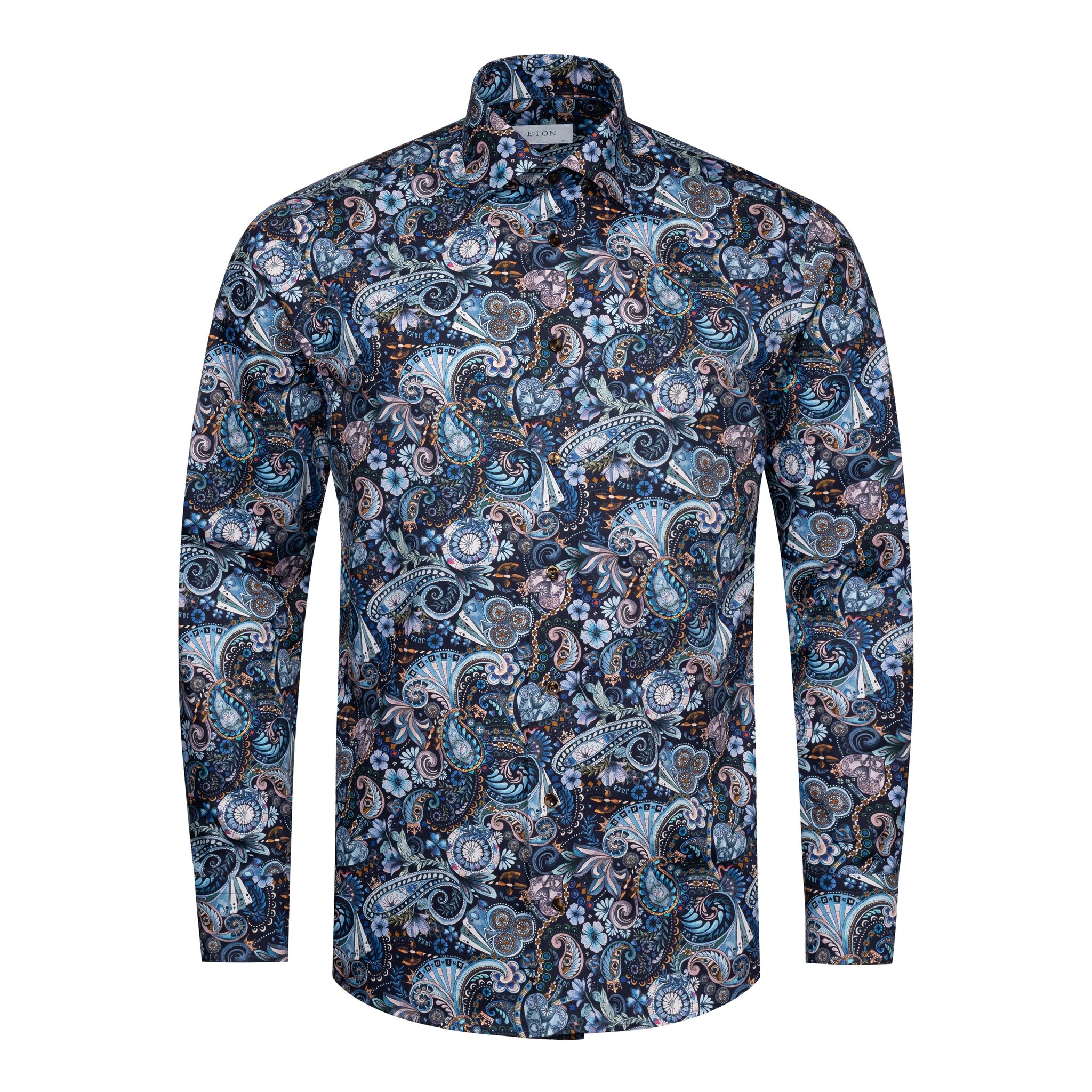 Eton Motif Signature Twill Print Shirt