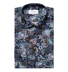 Eton Motif Signature Twill Print Shirt