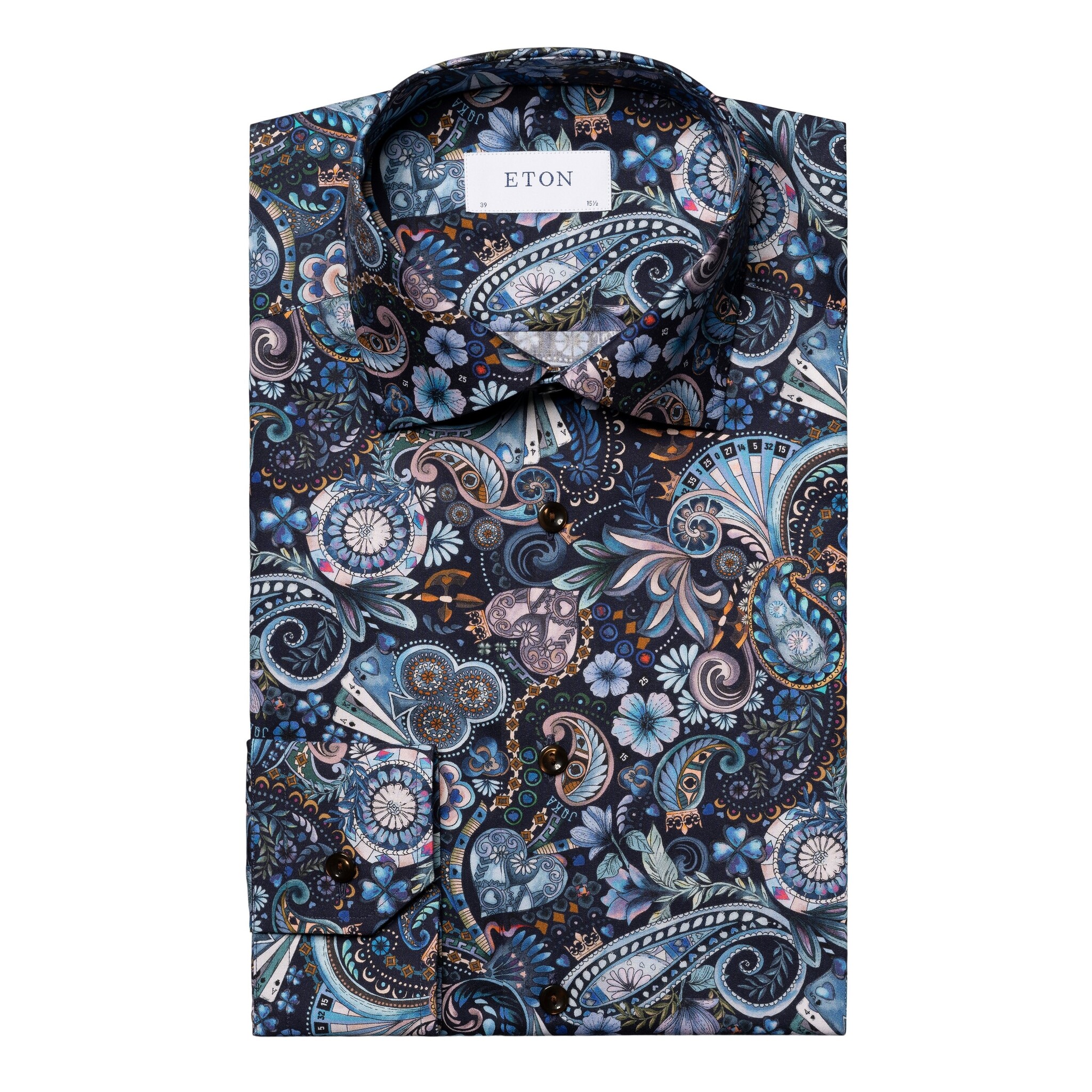 Eton Motif Signature Twill Print Shirt