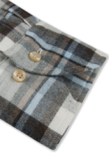 Stenstroms Light Blue Checked Luxury Flannel Shirt