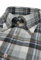 Stenstroms Light Blue Checked Luxury Flannel Shirt