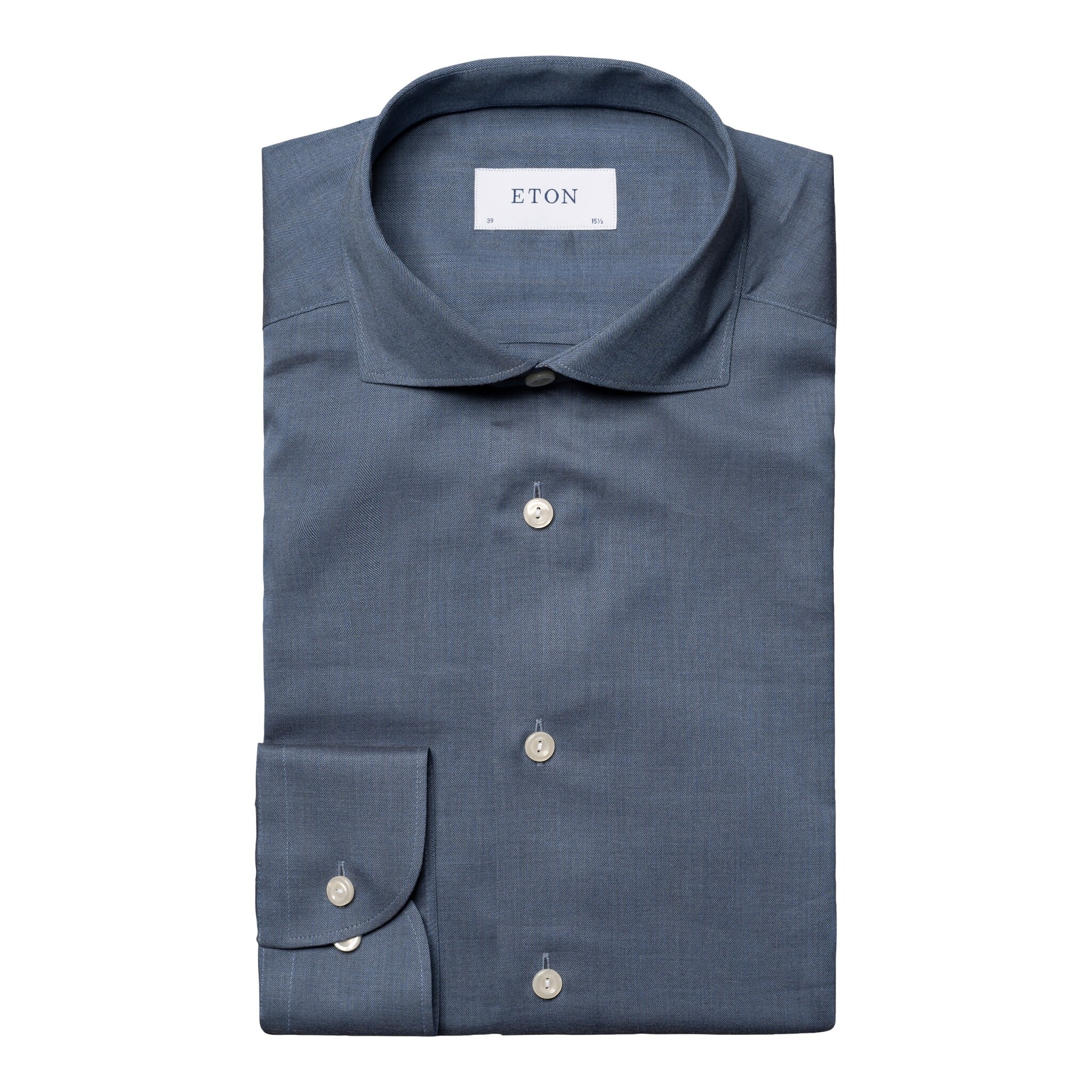 Eton Herringbone Wrinkle Free Flannel Shirt