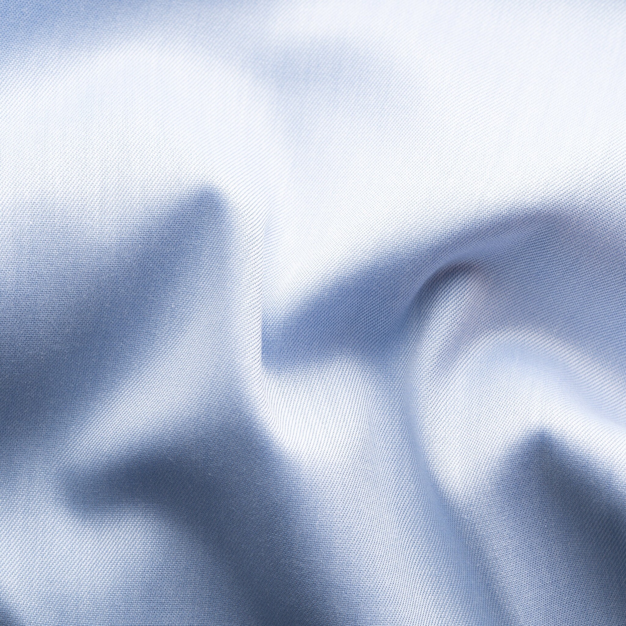 Eton signature twill with navy floral trim blue