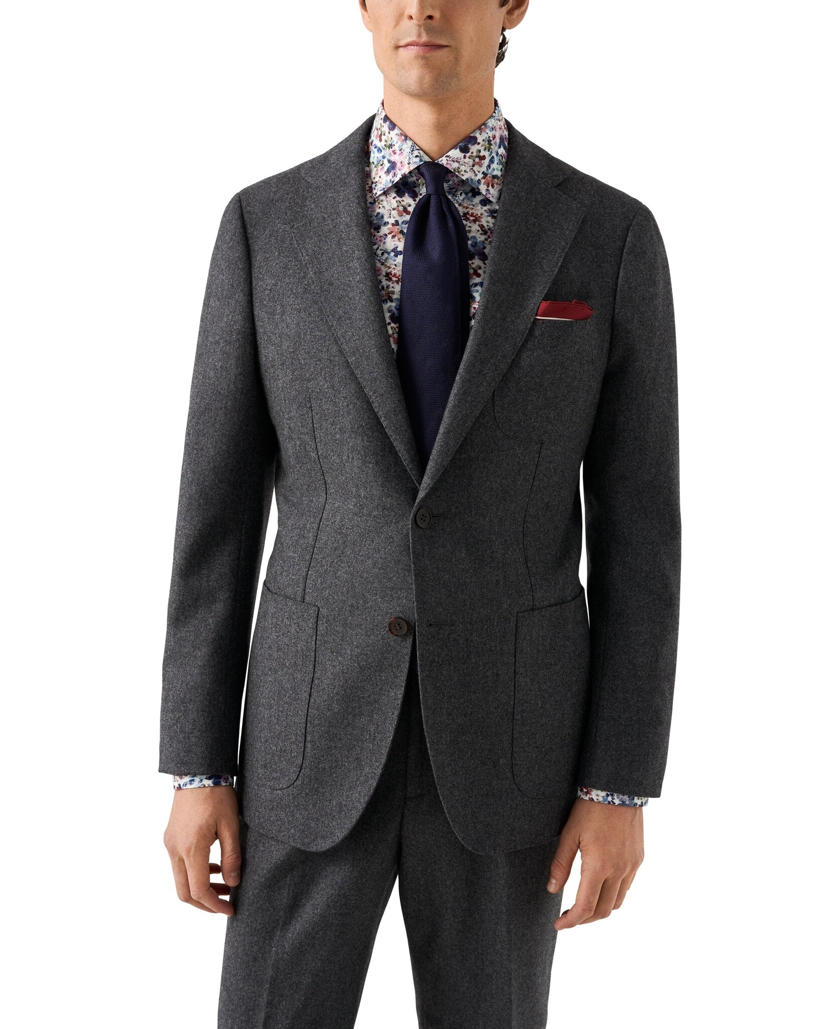 Eton Multi-coloured Floral Print Signature Twill