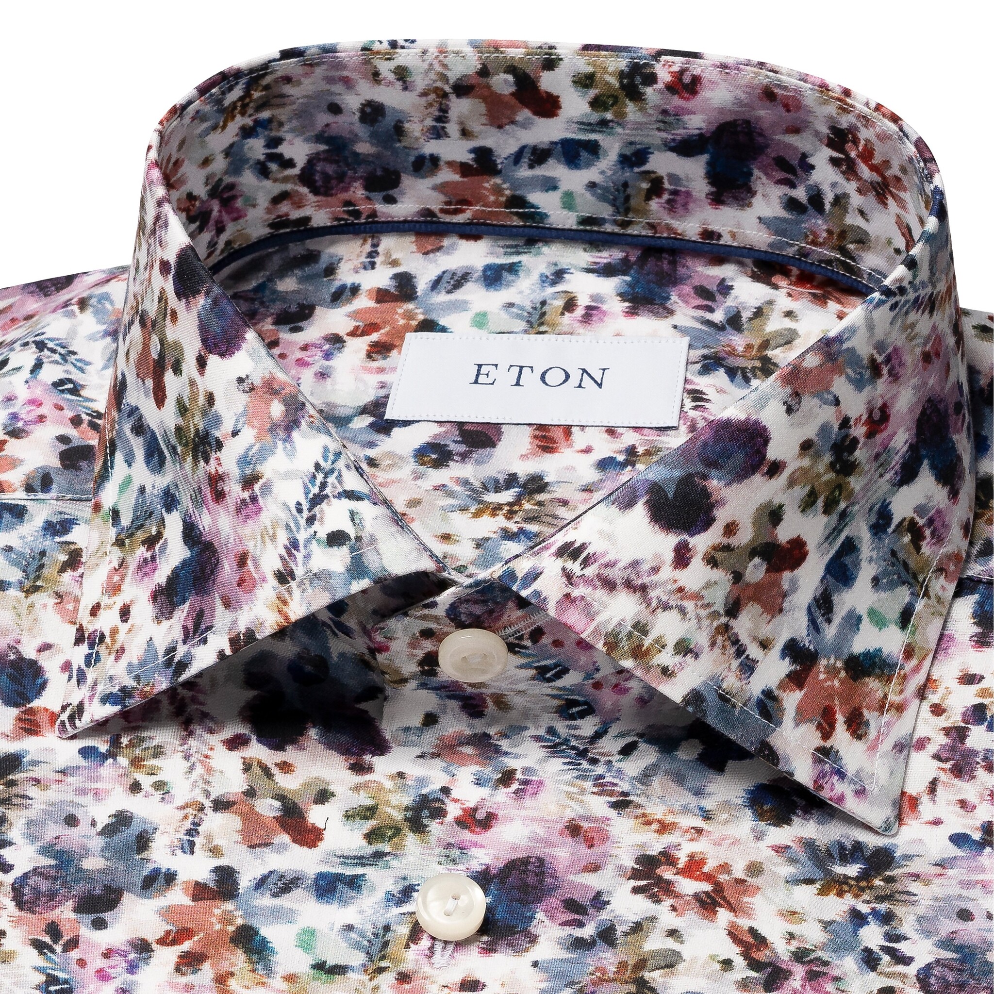 Eton Multi-coloured Floral Print Signature Twill