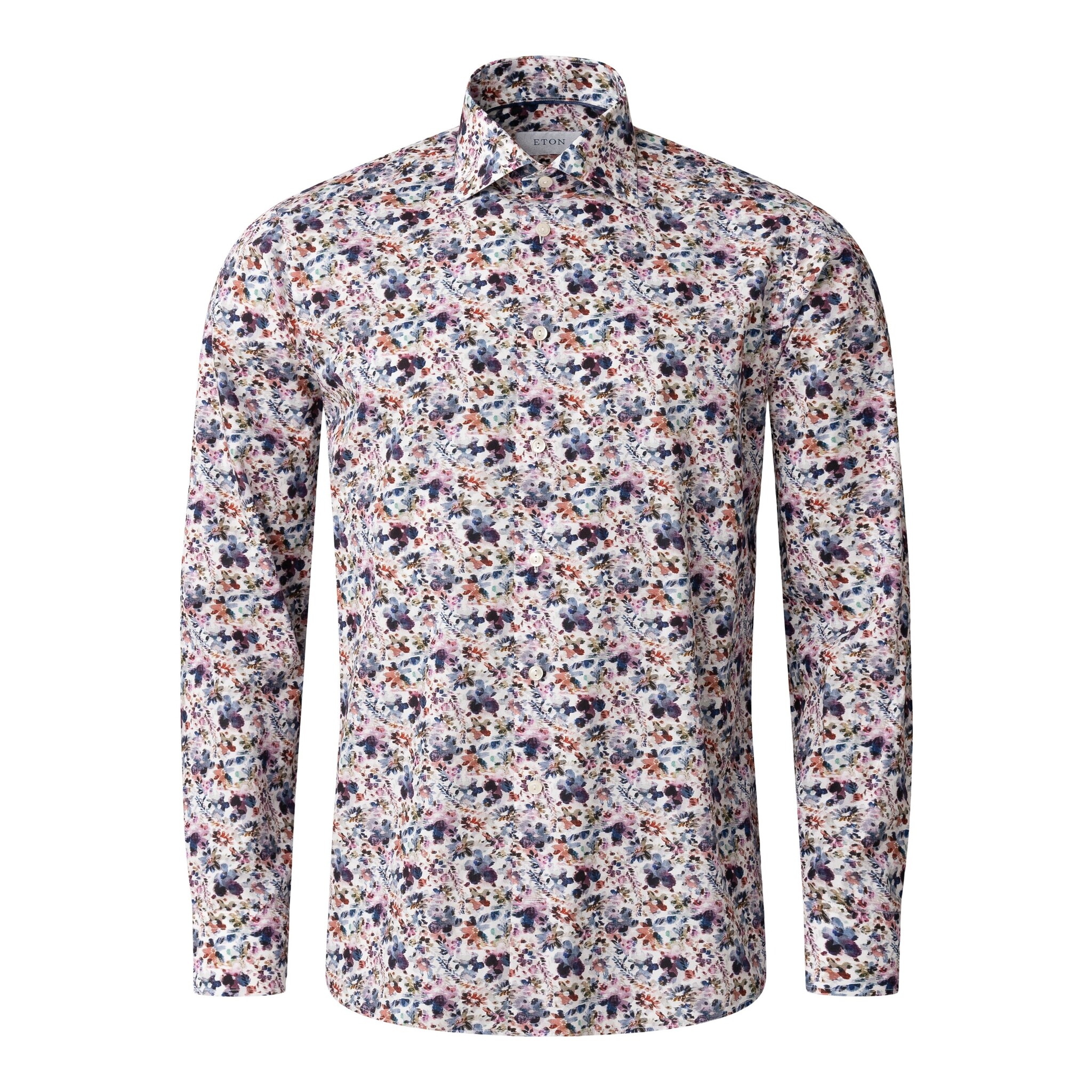 Eton Multi-coloured Floral Print Signature Twill