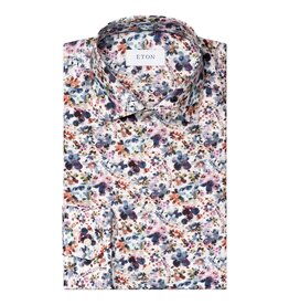 Eton Multi-coloured Floral Print Signature Twill
