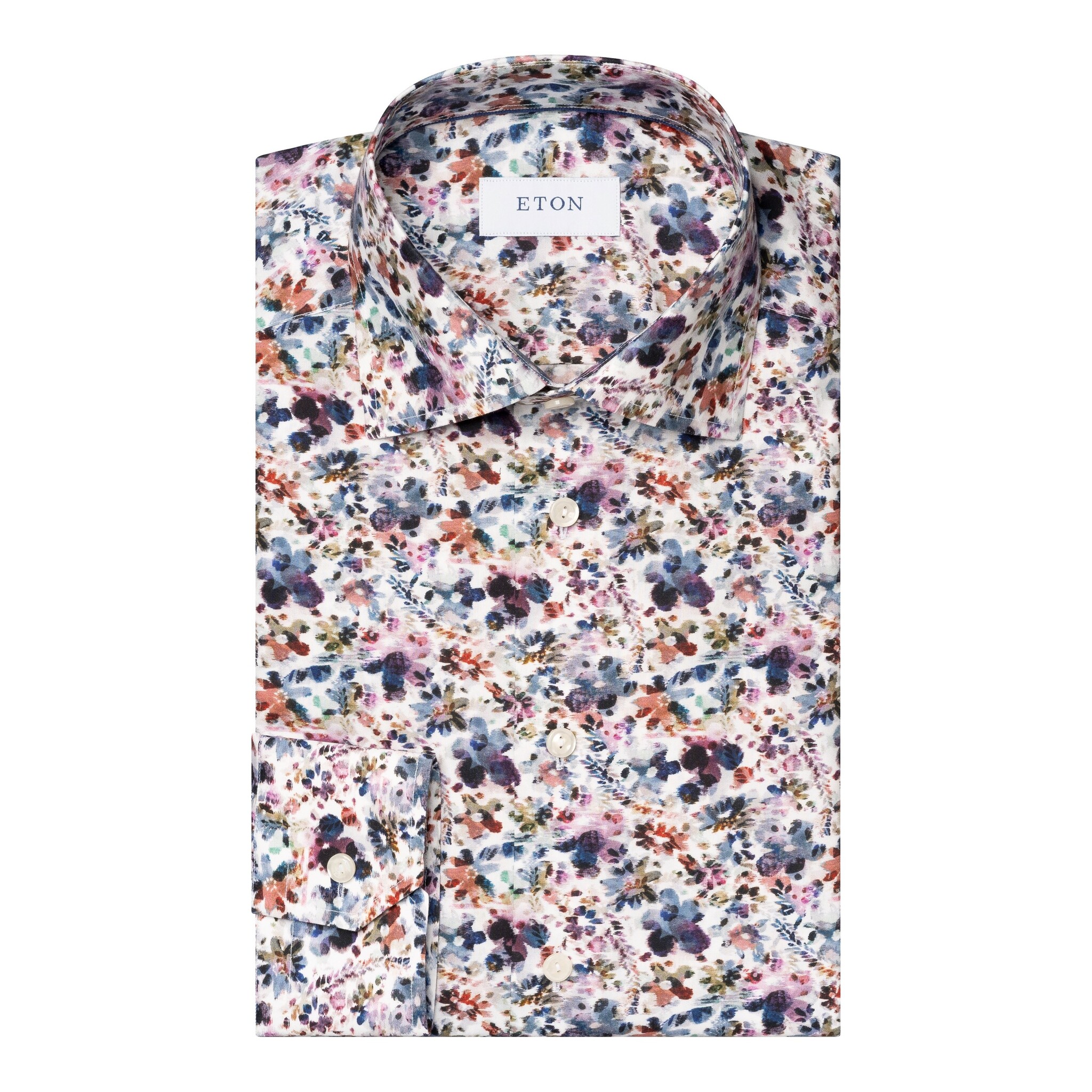 Eton Multi-coloured Floral Print Signature Twill