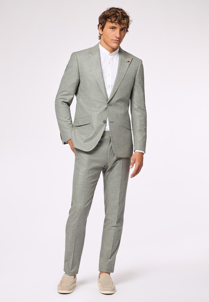 Roy Robson Summer Cotton/Wool Jacket with Peak Lapel