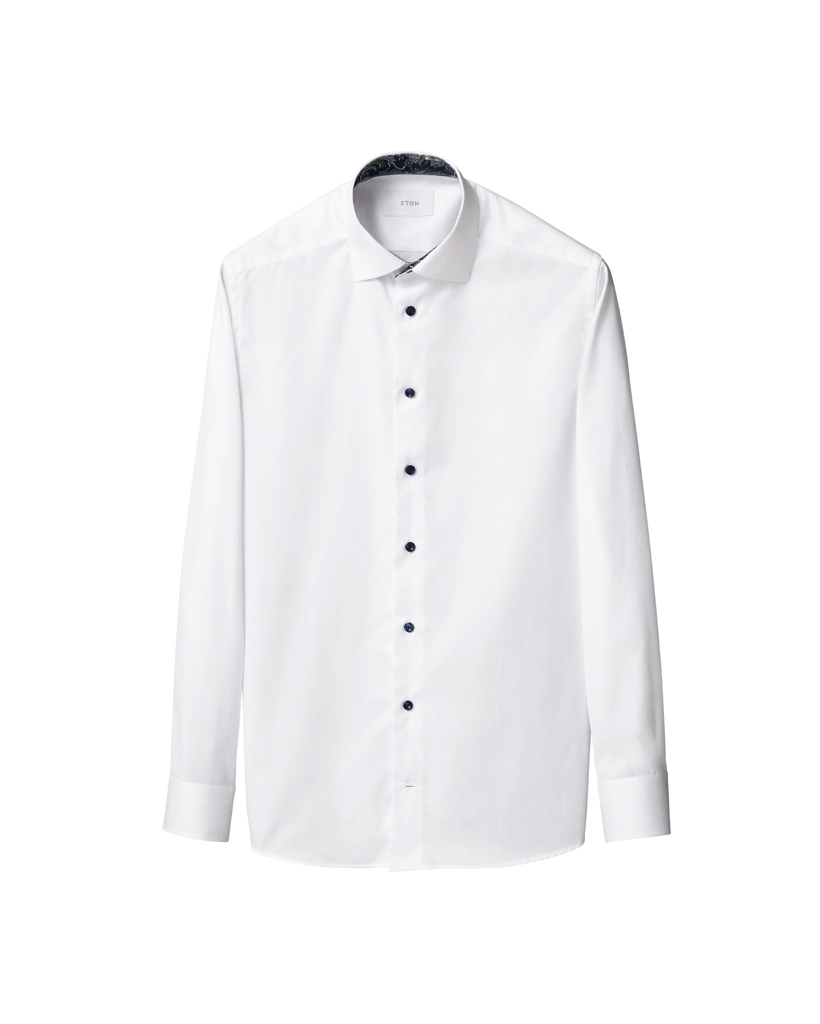 Eton Signature Twill with Floral Trim