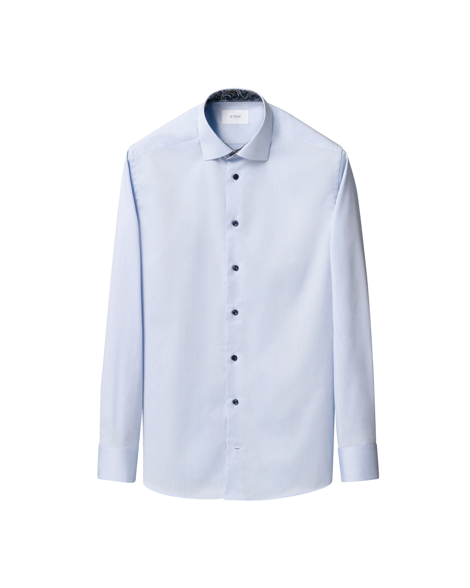 Eton Signature Twill with Floral Trim