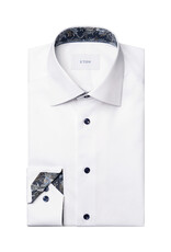 Eton Signature Twill with Floral Trim