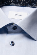 Eton Signature Twill with Floral Trim