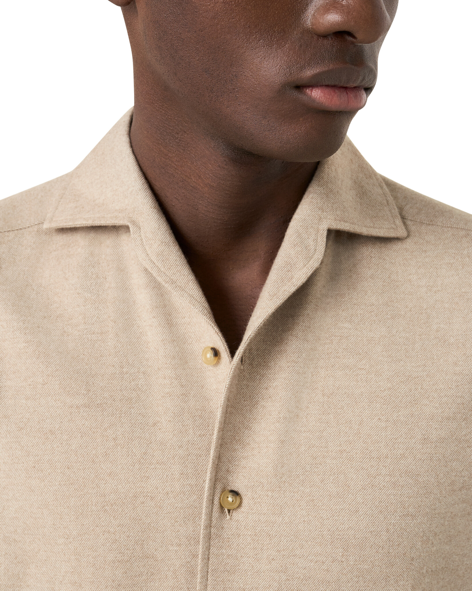 Eton One Piece Collar Flannel Shirt