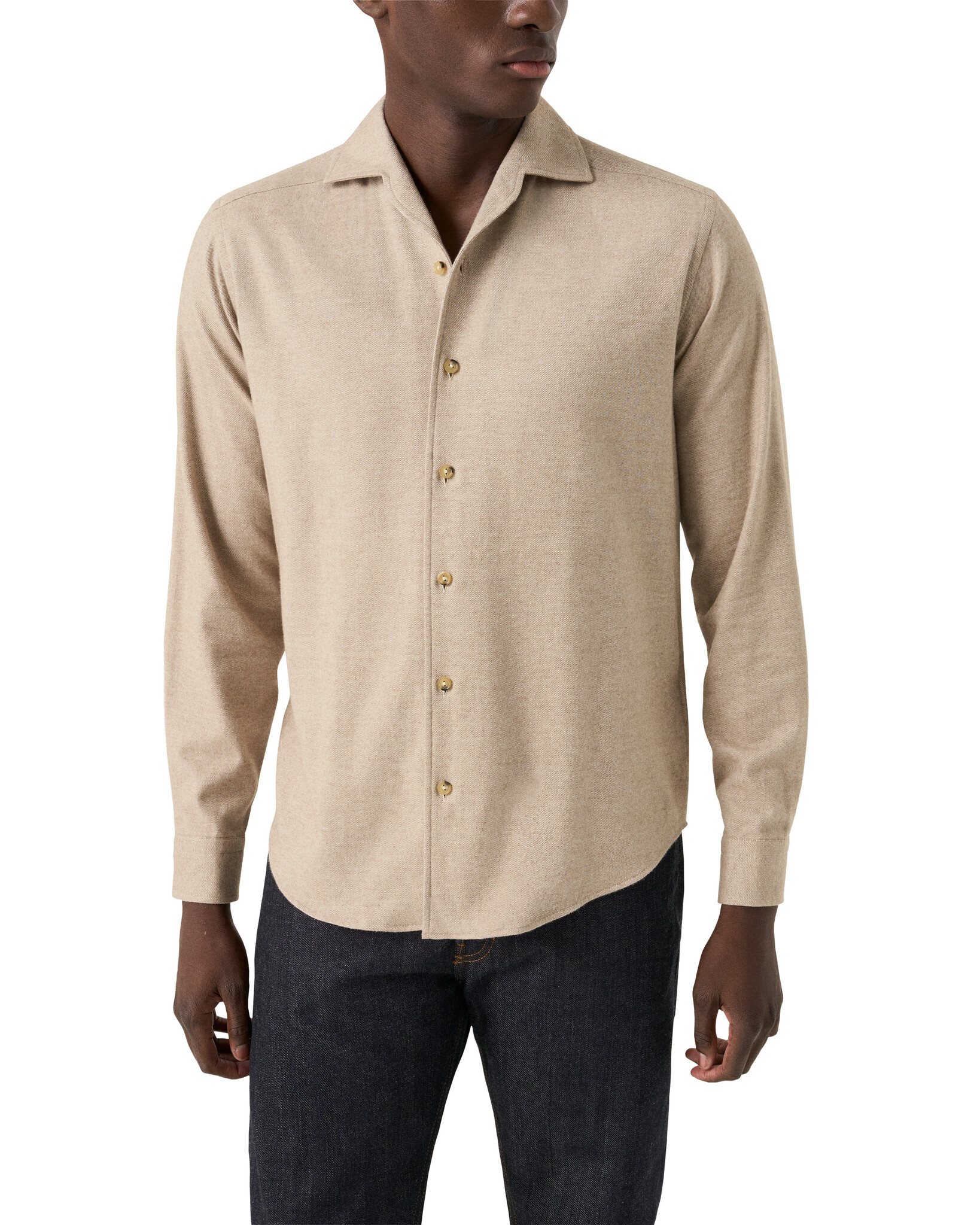 Eton One Piece Collar Flannel Shirt