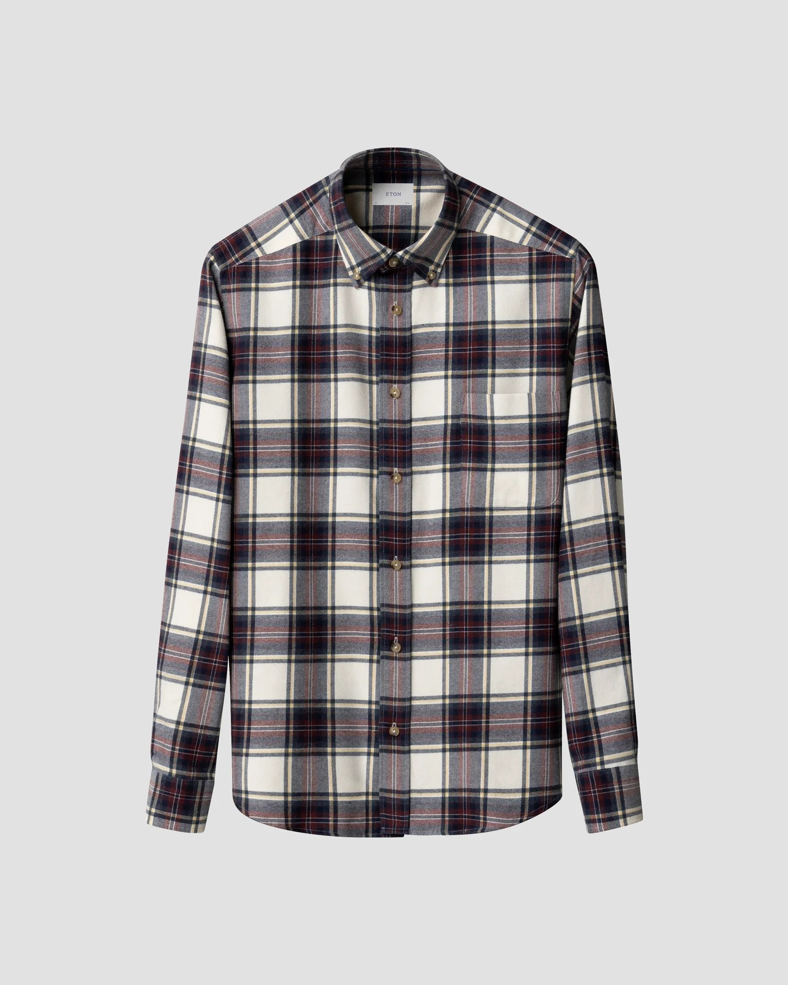 Eton Luxury Plaid Check Flannel Shirt