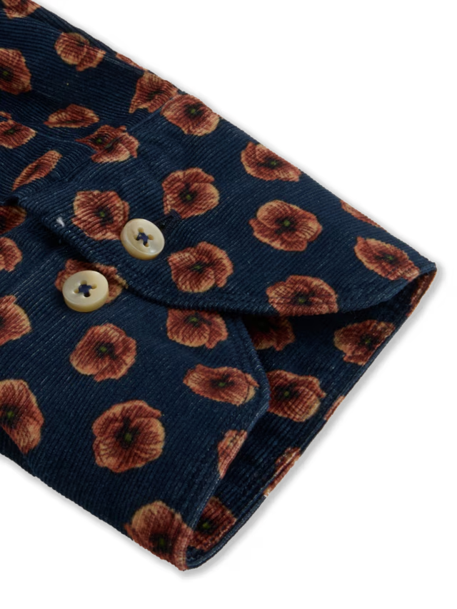 Stenstroms Rose Printed Corduroy Shirt