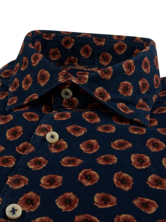 Stenstroms Rose Printed Corduroy Shirt