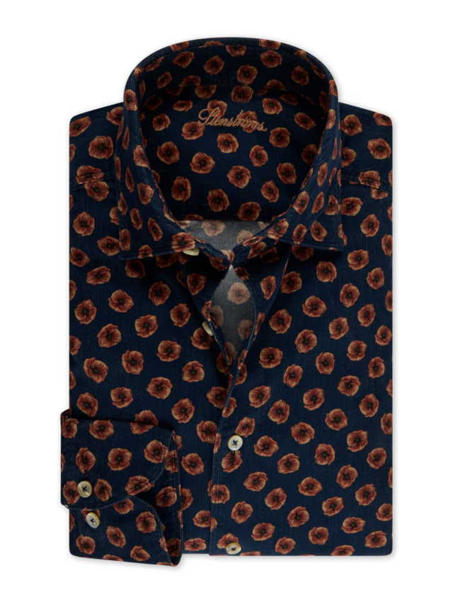 Stenstroms Rose Printed Corduroy Shirt