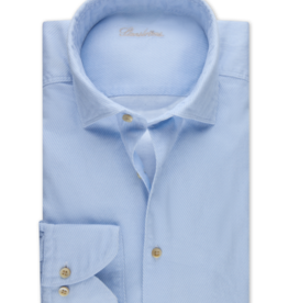 Stenstroms Light Blue Striped Oxford Shirt