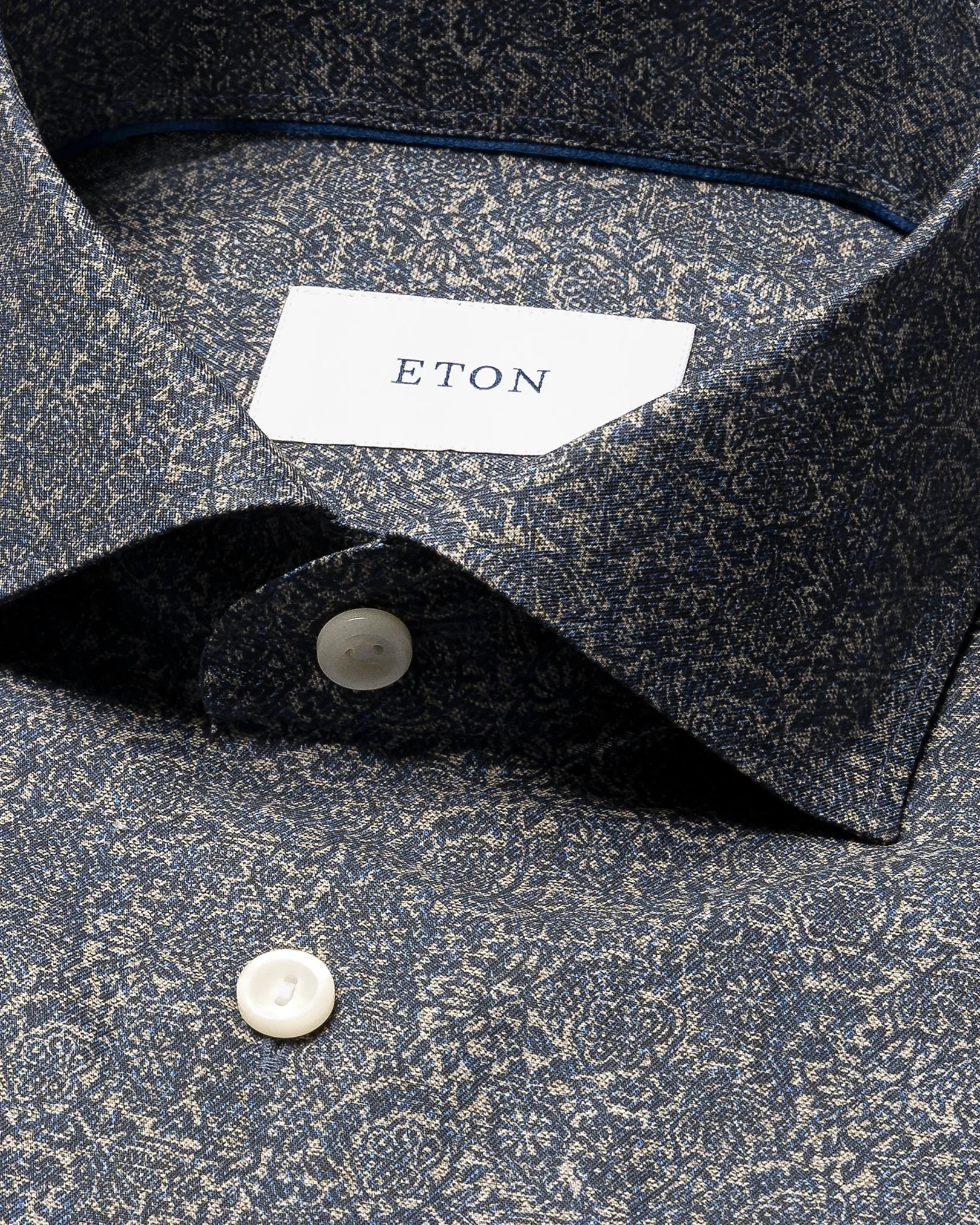 Eton Tonal Ornamental Twill Print Shirt