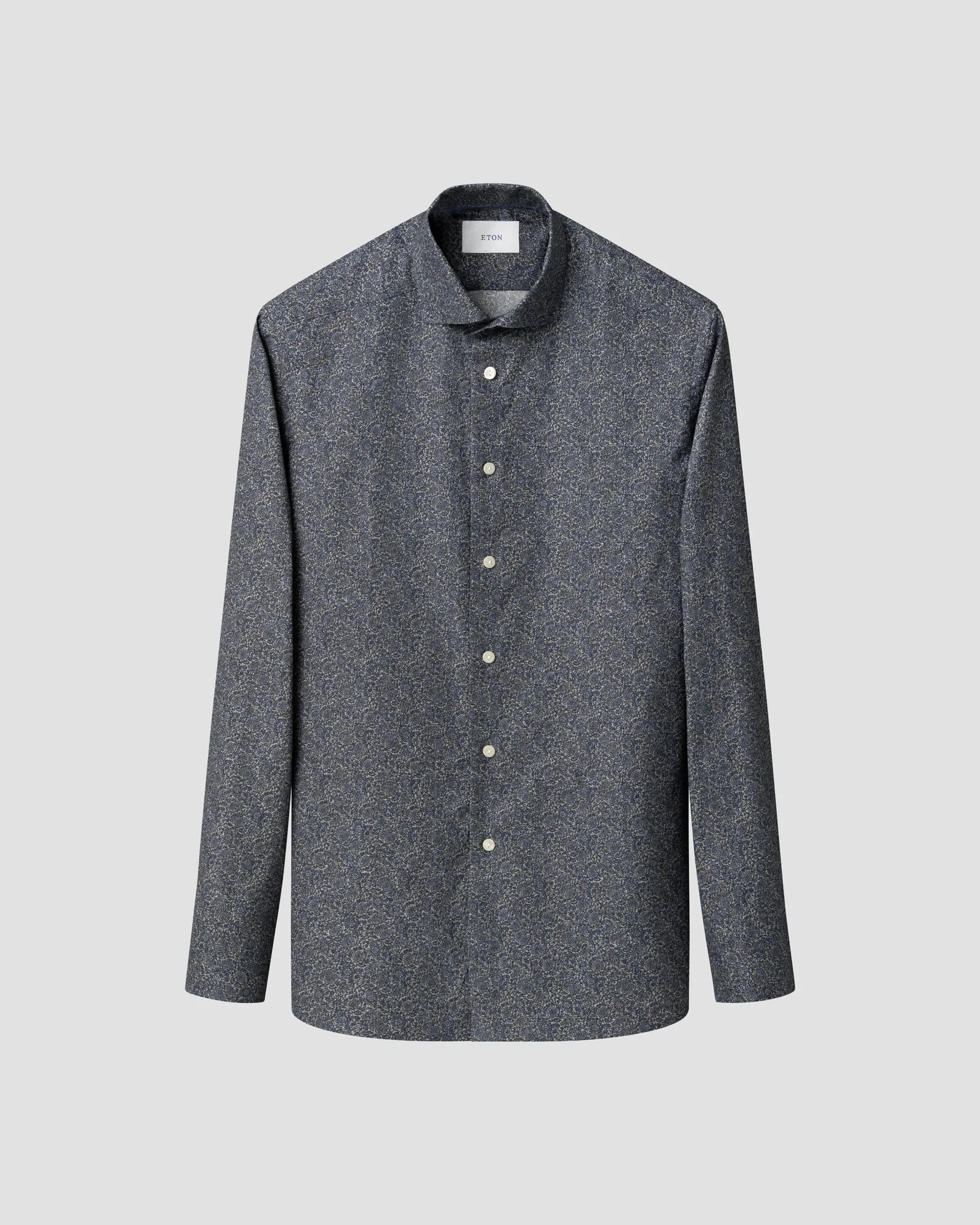 Eton Tonal Ornamental Twill Print Shirt