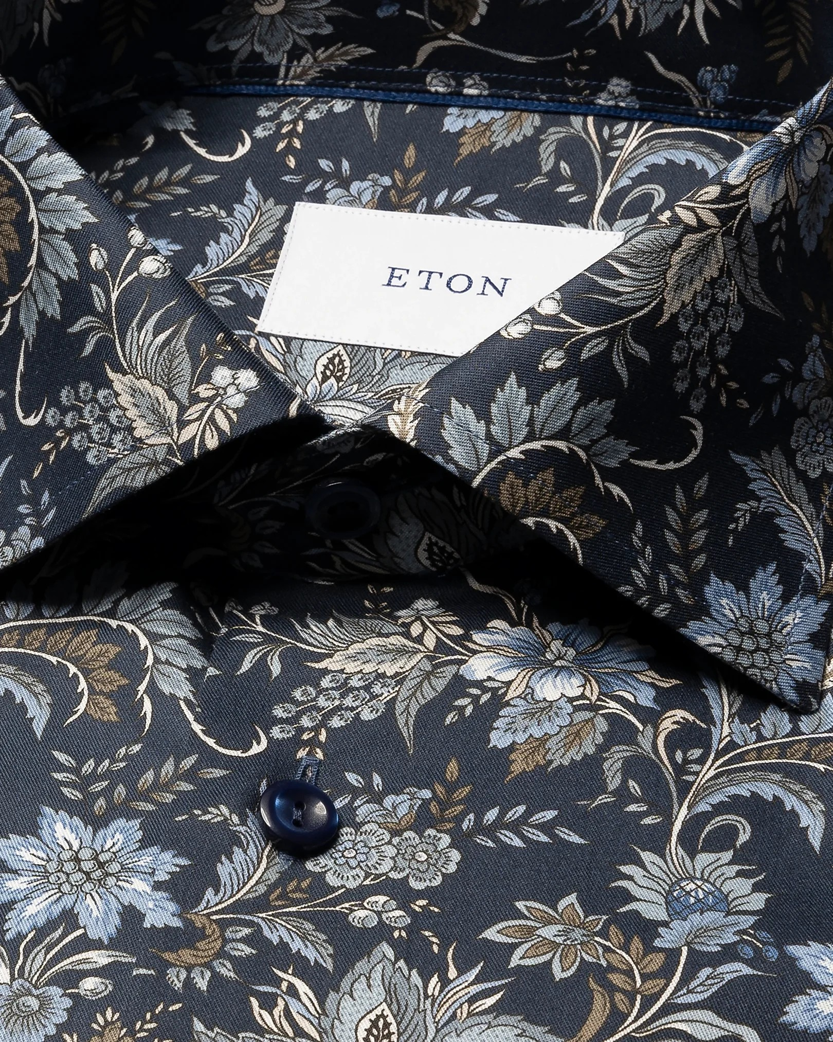 Eton Floral Print Signature Twill Shirt