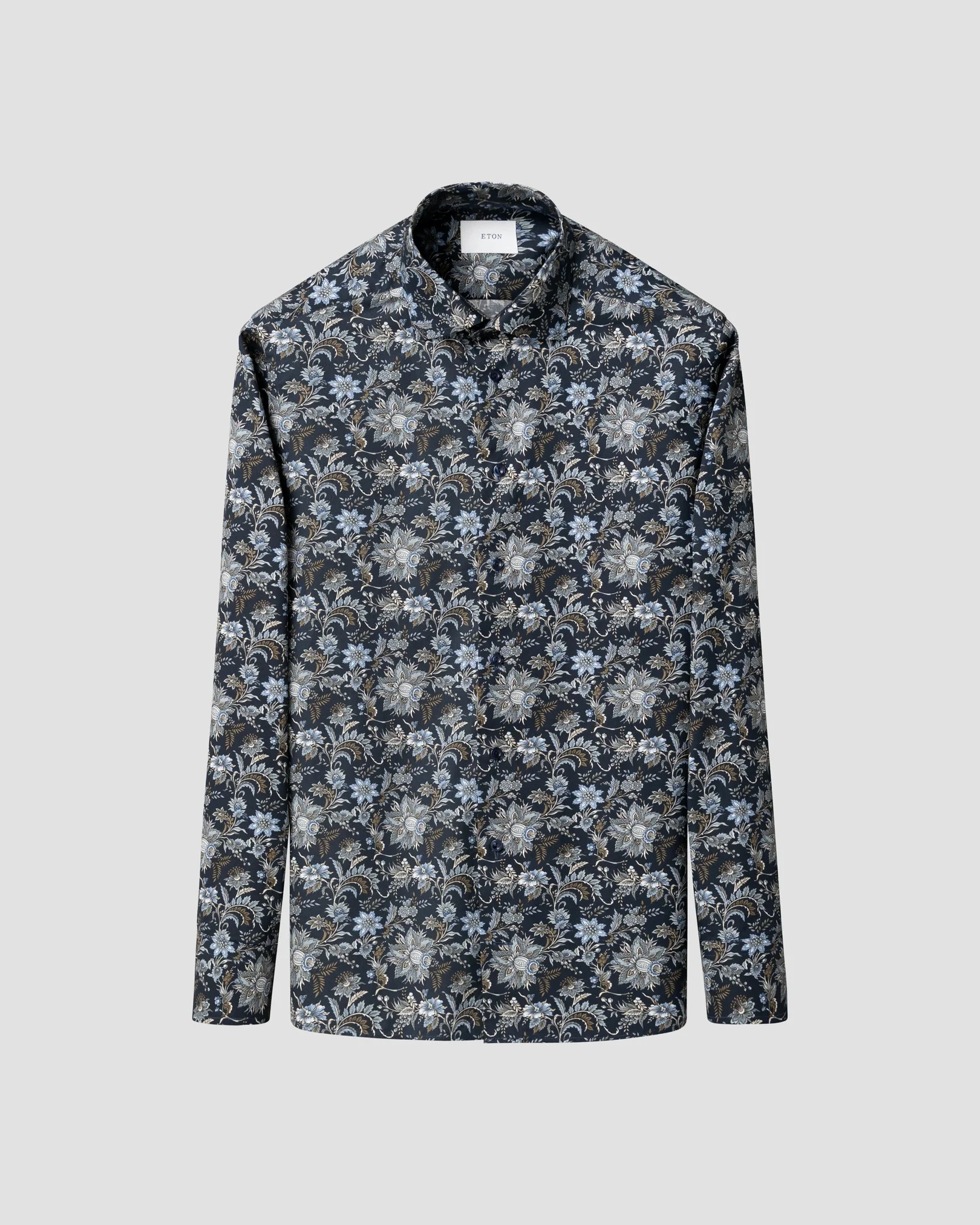 Eton Floral Print Signature Twill Shirt