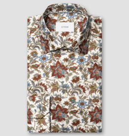 Eton Floral Print Signature Twill Shirt