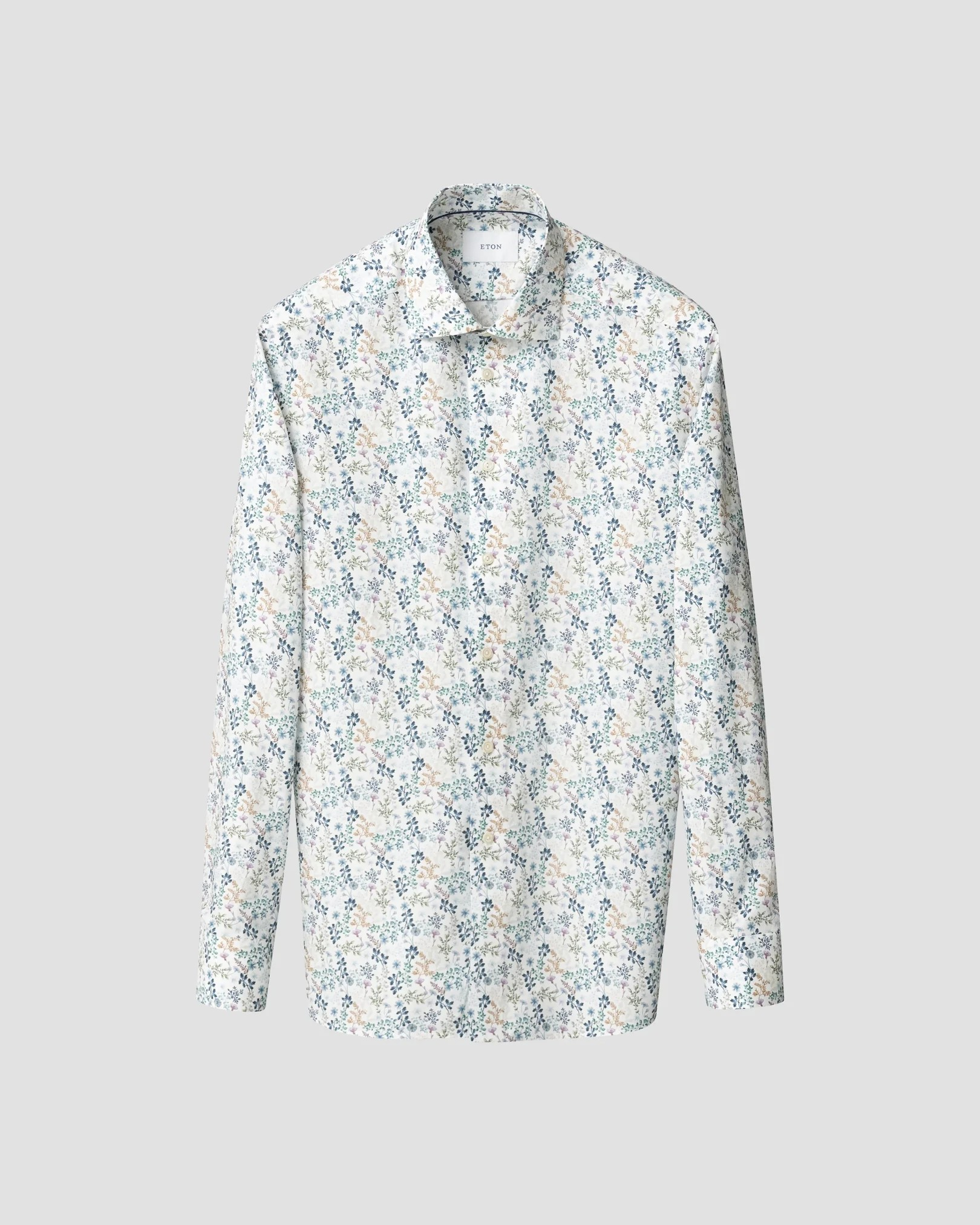 Eton Elegant Floral Print Twill Shirt