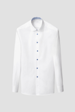 Eton Signature Twill shirt with mid-blue trim