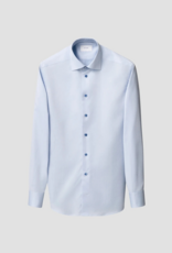 Eton Signature Twill shirt with mid-blue trim