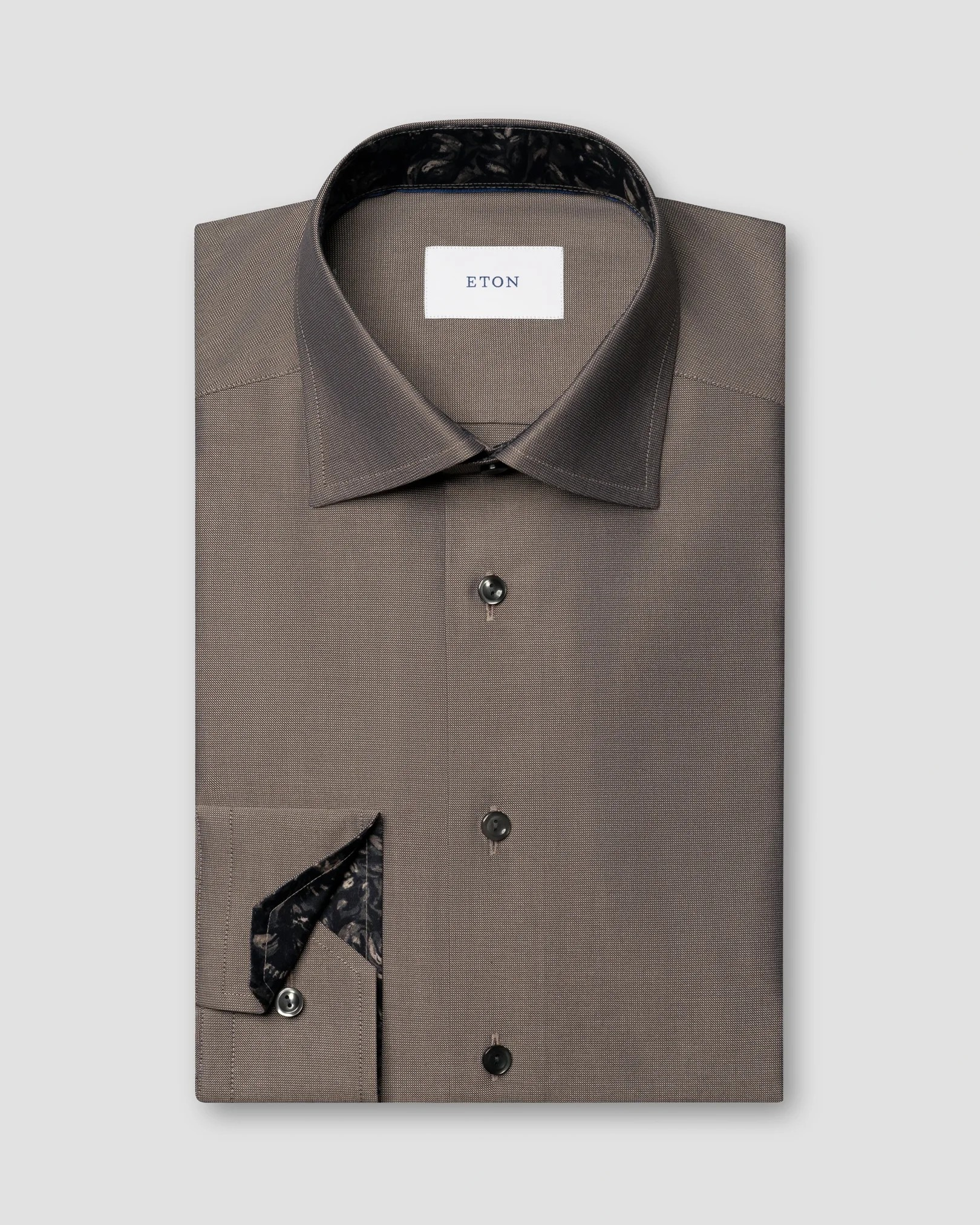 Eton Semi Solid Twill with Floral Trim
