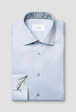 Eton Signature Twill with Floral contrast detail