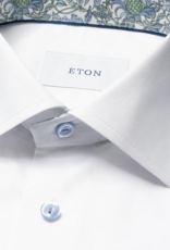 Eton Signature Twill with Floral contrast detail