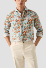 Eton Floral Print Linen Shirt