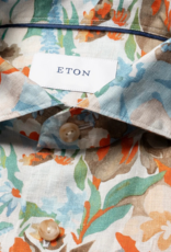 Eton Floral Print Linen Shirt