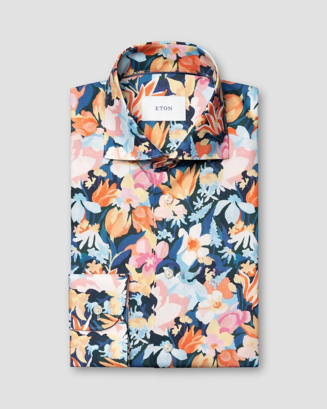 Eton Bold Soft Tencel Twill print shirt